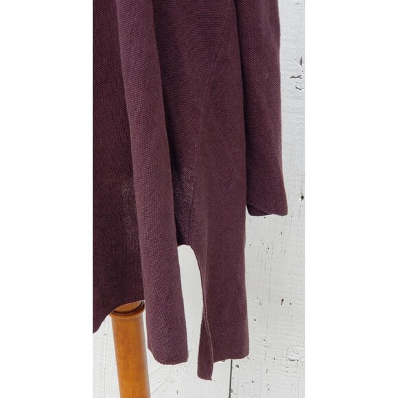 Eileen Fisher Plum Organic Linen Cotton Cardigan Easy Fit Thigh Length XL READ - Picture 6 of 10